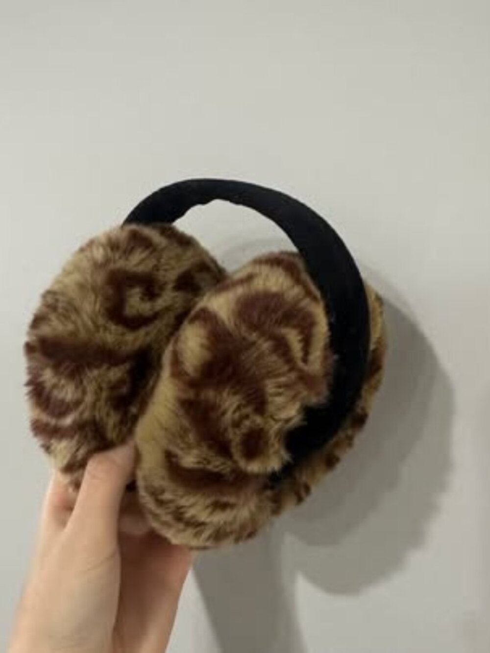 Leopard Print Faux Fur Earmuffs